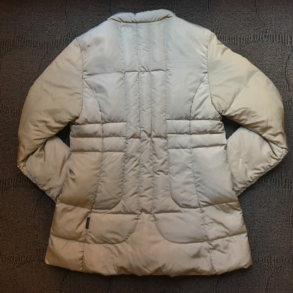 MONCLER - Gold Quilted Winter Puff Coat, XL - Picture 5 of 8